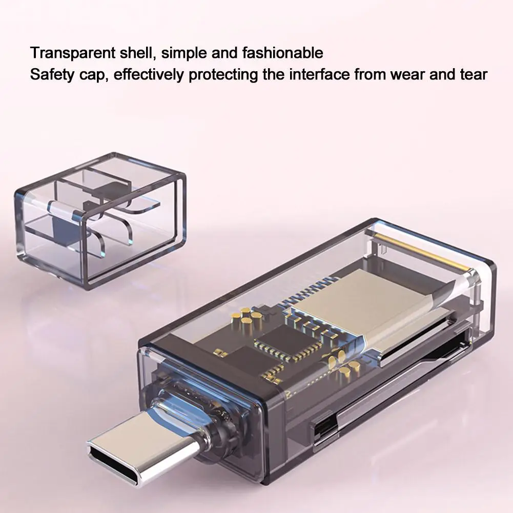 1ชิ้นเครื่องอ่านการ์ดมือถือ Type-C โทรศัพท์มือถือ USB 3.0การเชื่อมต่อเครื่องอ่านการ์ดสายอะแดปเตอร์เมมโมรี่การ์ดบัตร TF ไดรฟ์ USB เครื่องอ่านการ์ด