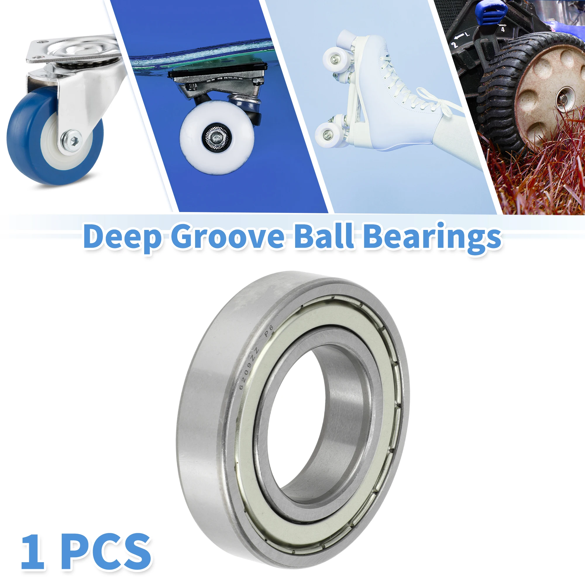 

Motoforti 6209ZZ радиальные шарикоподшипники P6 45x85x19 мм смазочные подшипники с двойным металлическим уплотнением колесо для скутера и скейтборда