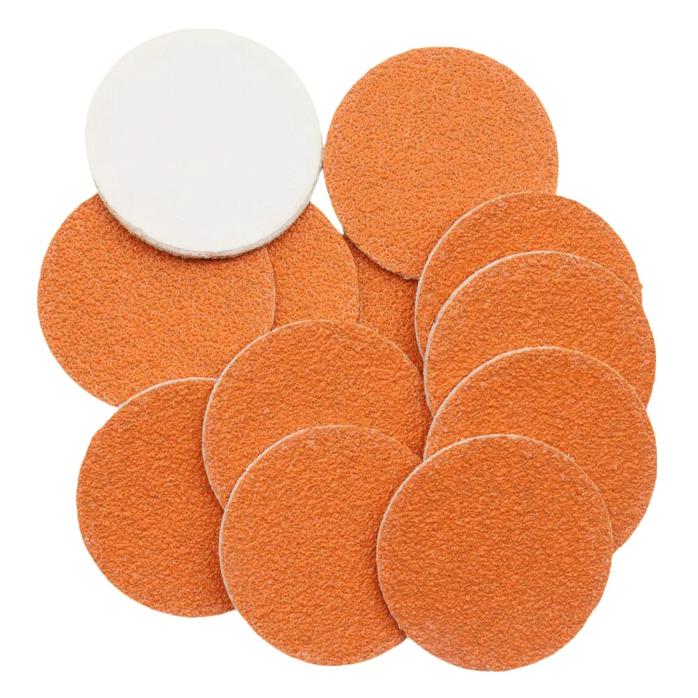 60Pcs Sanding Paper Discs with Metal Nail Drill Bit, Replacement Self-Adhesive Sandpaper Discs Disc Pads 25mm for Electric Foot