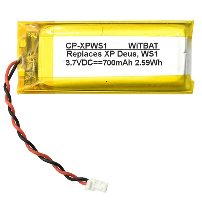 Nowa bateria do wykrywaczy metali XP Deus,WS1,WS2,WS3,WS4,WS5 akumulator litowo-polimerowy akumulator zapasowy 3.7V 700mAh