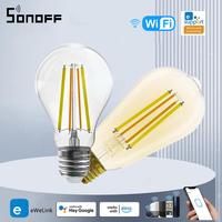 SONOFF B02-F Wifi Led Bulb Filament Smart Bulbs E26 E27 120V 220V Night Light Dimmable Warm White Lighting For Google Home Alexa