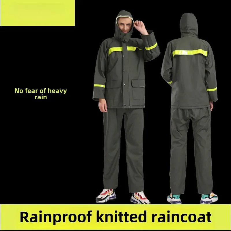 Raincoat Rain Pants Set Split Rainstorm-proof Men's and Women's Motorcycles Electric Bottle Cars Street Equipment Raincoat