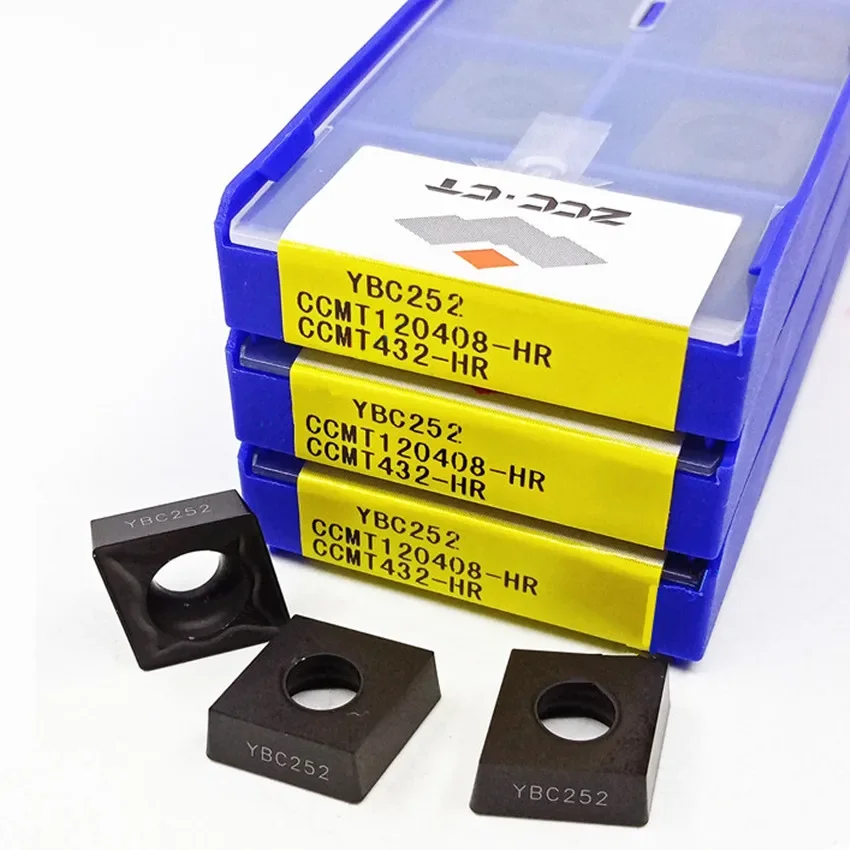 ZCC.CT CCMT120408-HR YBC152/CCMT120412-HR YBC152/CCMT120408-HR YBC252/CCMT120412-HR YBC252 Inserti per tornitura in metallo duro CNC per acciaio