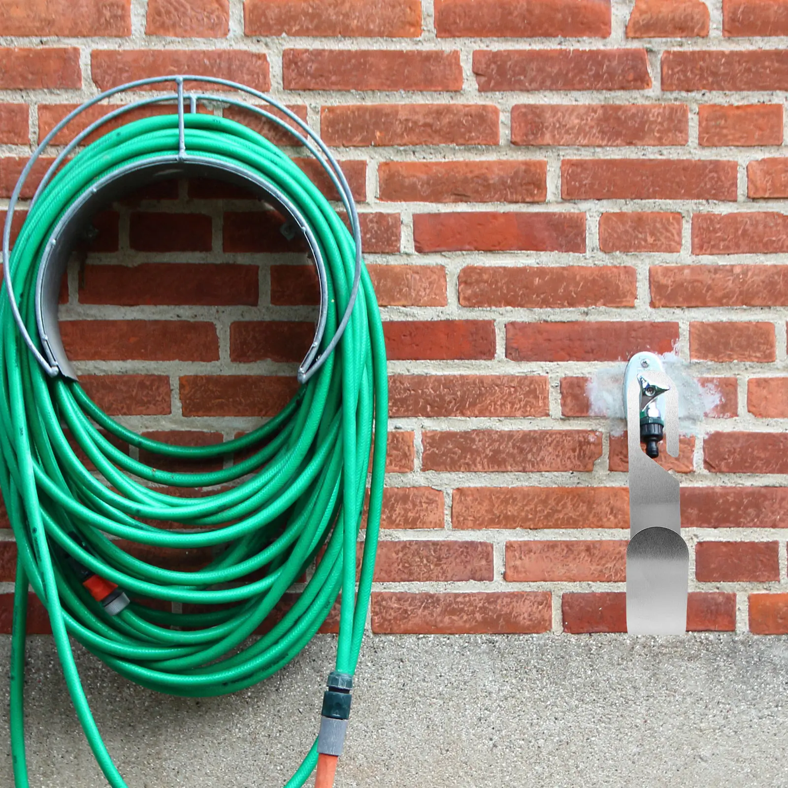 

Держатель для садового шланга из нержавеющей стали, расширяемый, для наружного использования, органайзер для хранения водопроводных труб, настенный кронштейн для шланга, сверхпрочный держатель