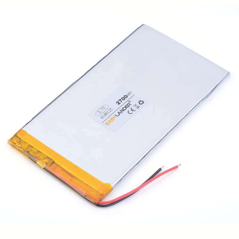 3.7 فولت 2700 مللي أمبير 4348125   بطارية ليثيوم أيون ليثيوم بوليمر قابلة لإعادة الشحن للكمبيوتر اللوحي وبنك الطاقة ومكبر الصوت