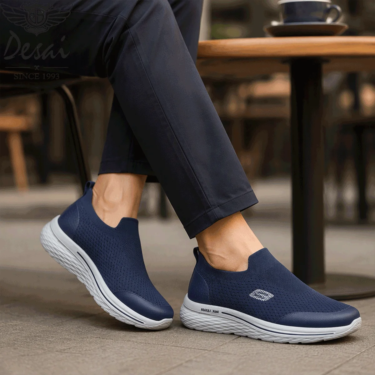 Desai Herren 2026 Herbst Slip-On Mesh Freizeitschuhe Weiche Dicke Sohle Sneakers Schulbedarf Studenten Alltag Outdoor – Detail 11