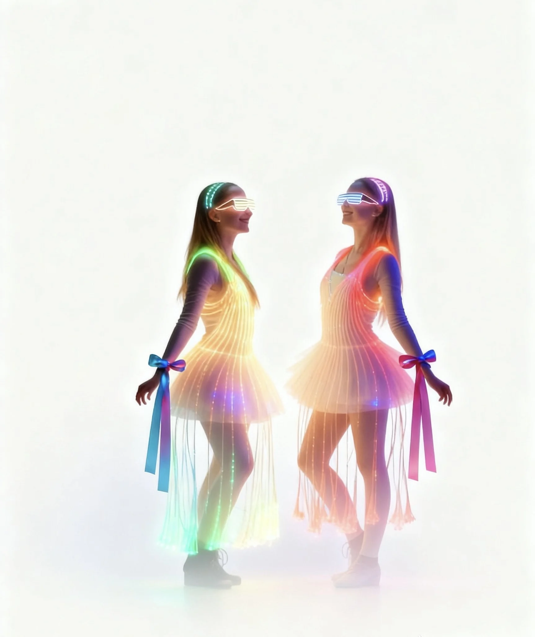 Optic Fiber LED Ballet Tutu Women Skirt Luminous Dress Color Change Remote Control Stage Performance Costume