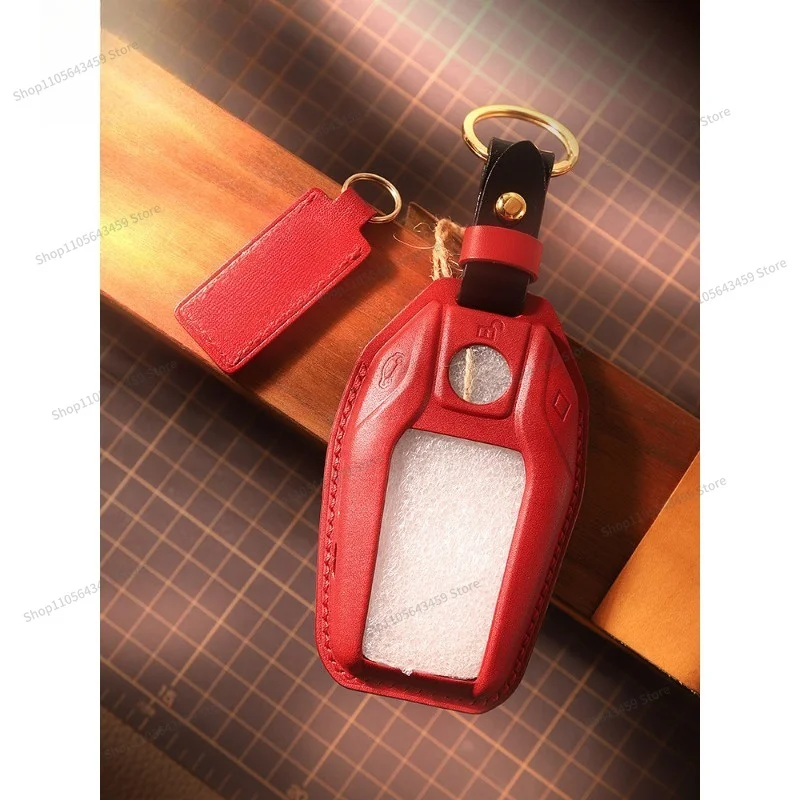 For Handmade BMW Touch Screen Key Cover 7 Series 5 Series X4 Cowhide LCD Key