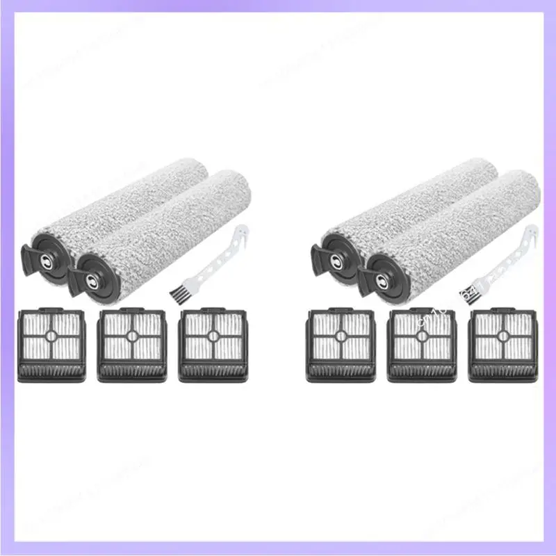 N83R 2 Set Spazzola a rullo Filtro Hepa di ricambio per Xiaomi Dreame H11 / H11 Max Pezzi di ricambio per aspirapolvere umido e secco