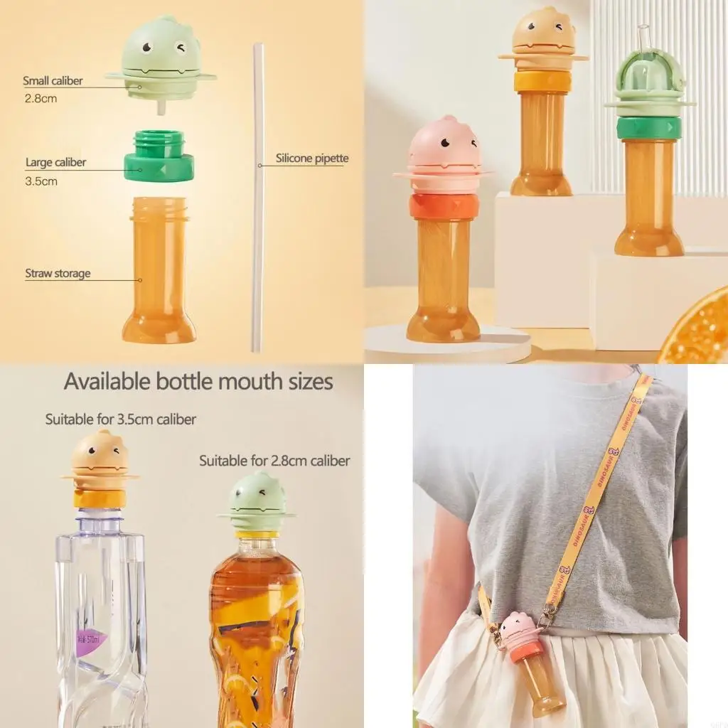 

Детская соломенная крышка от бутылки с водой с соломой, портативная крышка для бутылки, соломенная крышка, непроливаемый адаптер