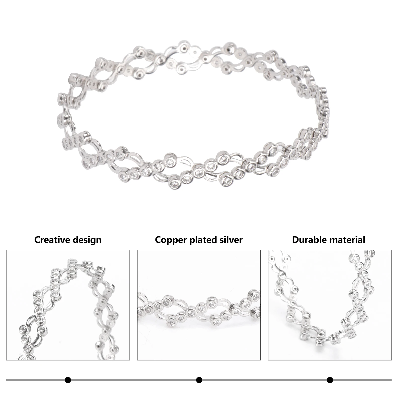 

Deformation Ring Bracelet Stretchable Costume Hand Jewelry Opening Women Fine Workmanship Wrist Chain Copper Stretcher