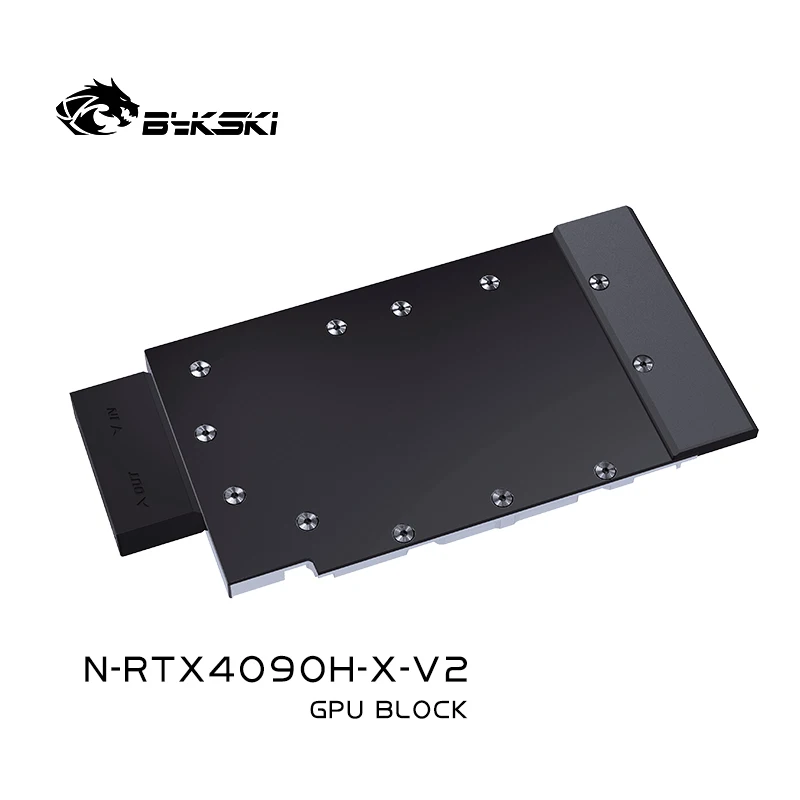 Bykski N-RTX4090H-X-V2 كتلة وحدة معالجة الرسومات المعدنية بالكامل لـ NVIDIA RTX 4090 الإصدار المرجعي/بطاقة الفيديو AIC لتبريد المياه/المبرد النحاسي