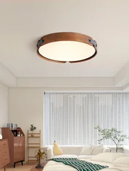Ceiling Lamp Japan Creative Walnut Main Bedroom LED Light Modern Round Room Living Chandelier Restaurant Nordic Lighting Fixture