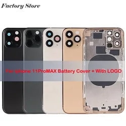 Rear Housing Case For iPhone 11 Pro MAX A2218, A2161, A2220 Battery Cover Middle Frame Replacement Back Housing Battery Case