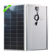 100W 200w 18 V Solar Panel Monocrystalline - Solar Module 100 Watt for 12 V Batteries Ideal for Motorhome, Camping, Garden Shed