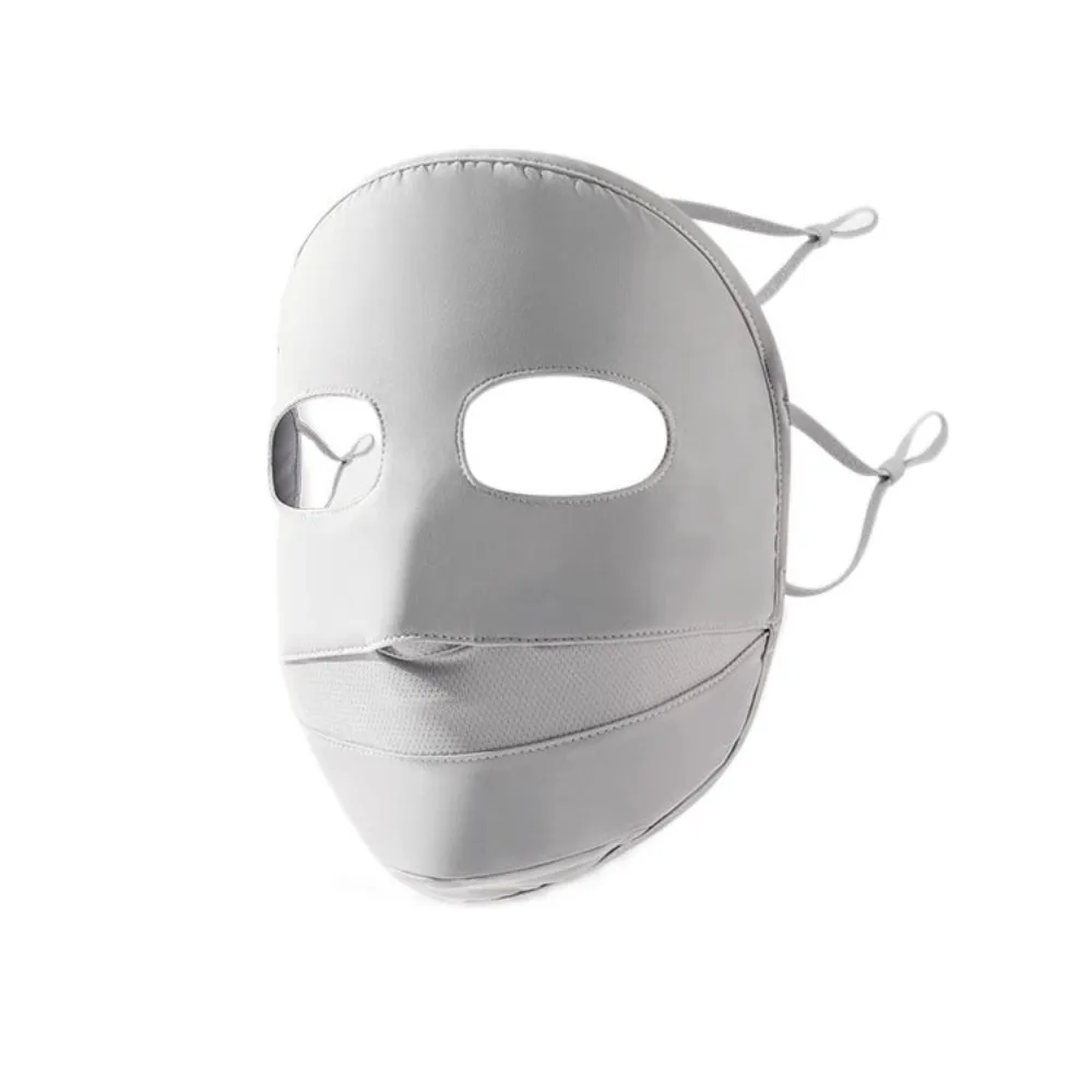 

Sunscreen Face Scarf Ice Silk Mask Full Face UV Protection Sunscreen Mask Sunscreen Veil Solid Color Face Cover Cycling