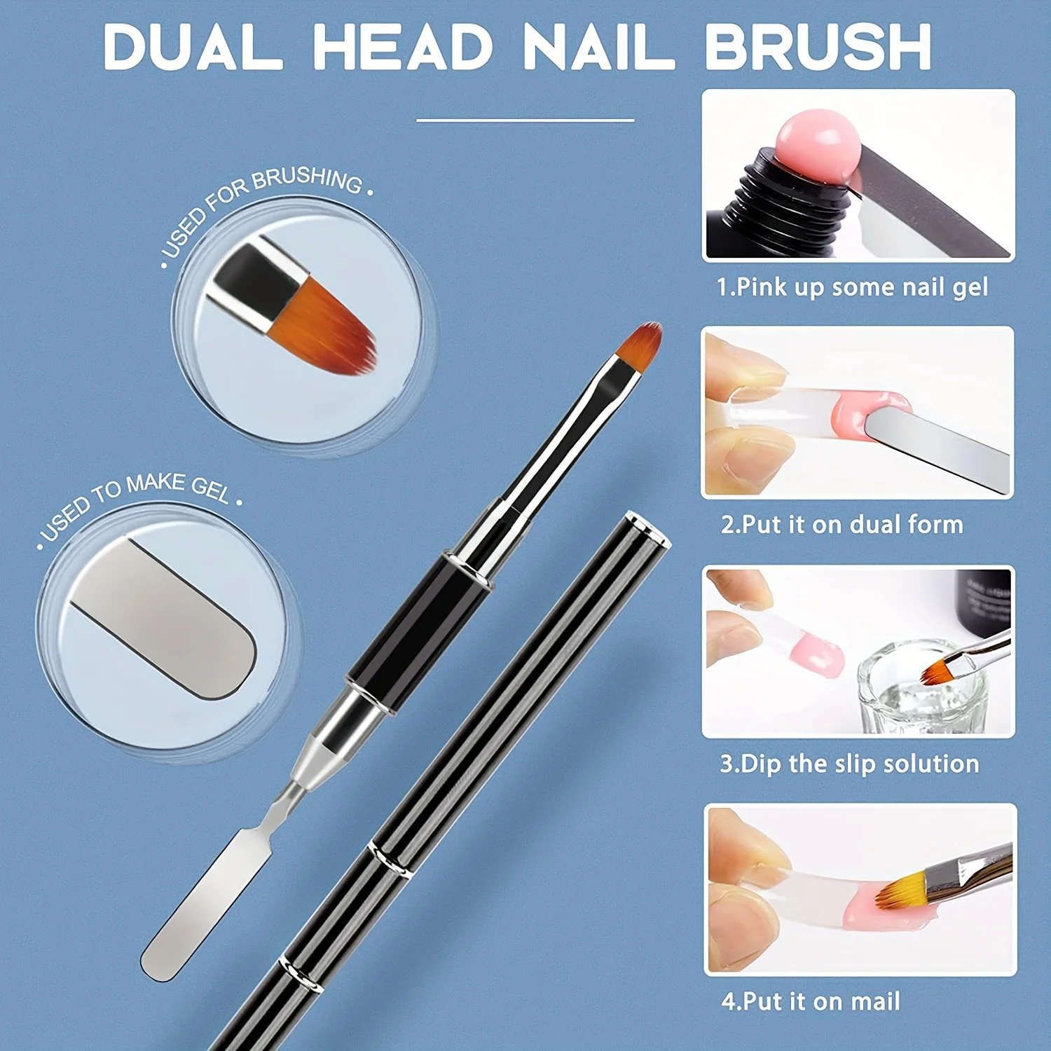 Morovan زلة الحل بولي جل 2.5 أوقية المضادة للالتصاق جل الحل السائل مع فرشاة مسمار نصائح كليب كوب كريستال سهلة DIY بها بنفسك #6