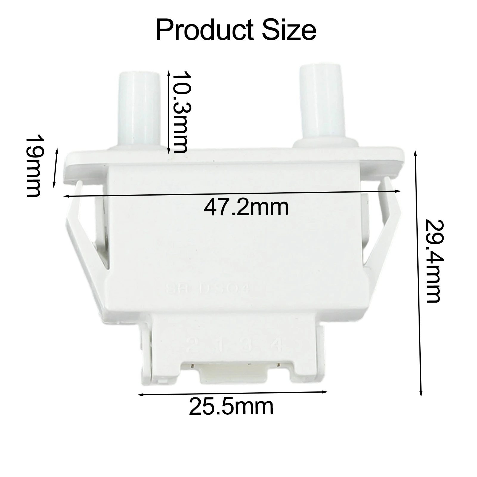 Refrigerator Door Switch 2X1 4A 250V 4Pin Replacement Parts for Light Control Switch Compatible with Most Fridge Models