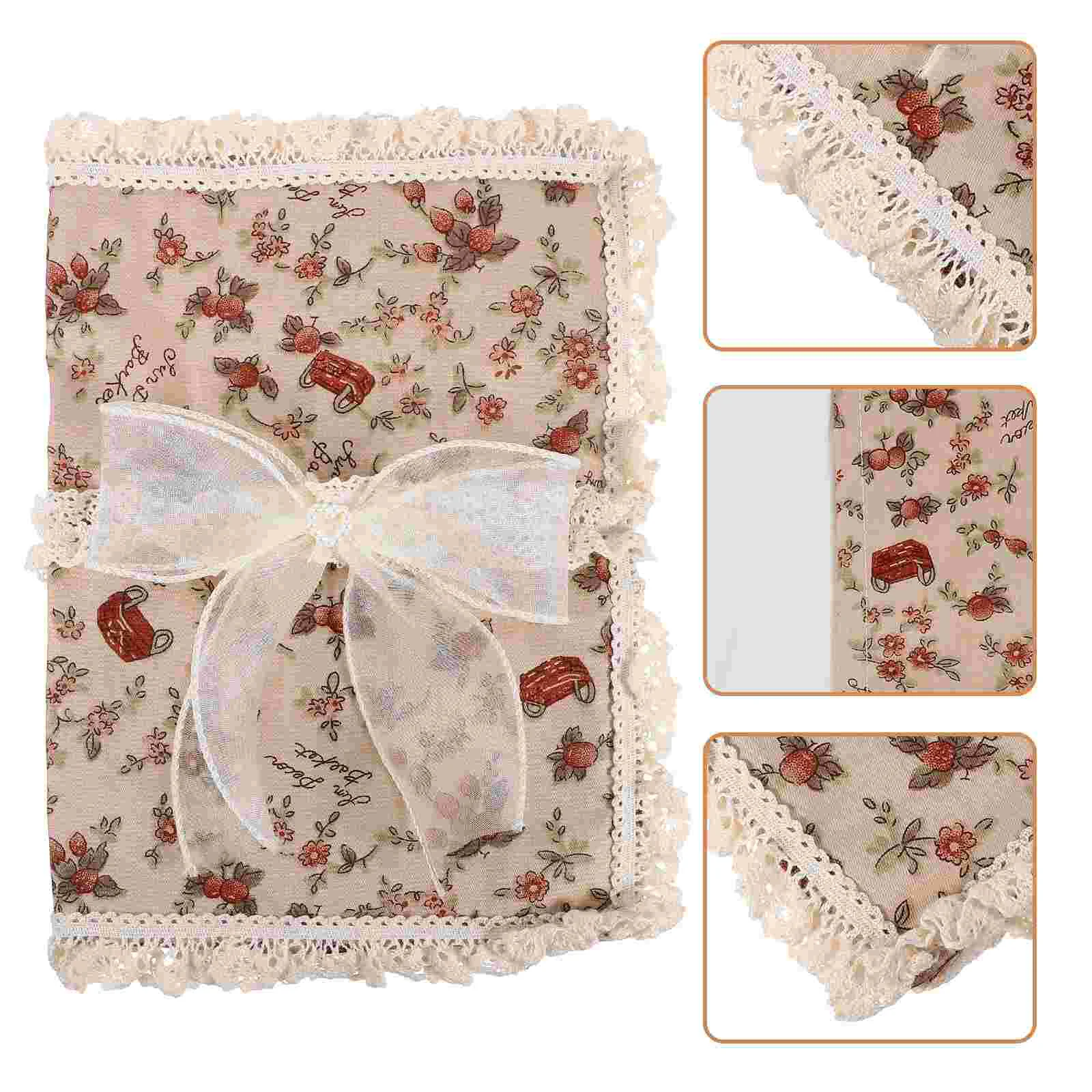 Hand Ledger Book Jacket Lace Fabric Retro Classic Diary Cover (a5) Textbook Polyester Protective Sleeve