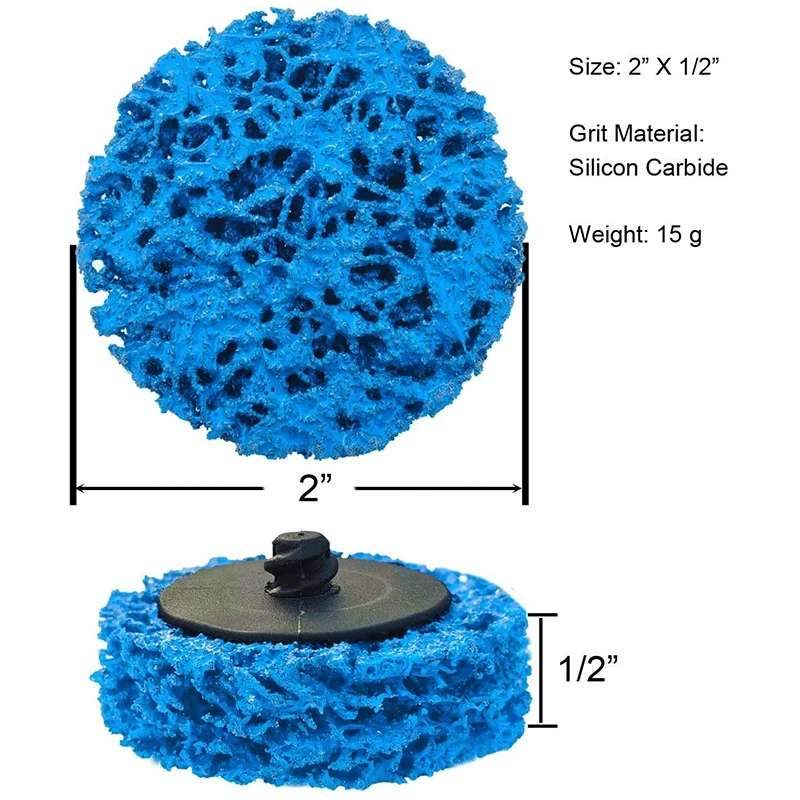 7 Pièces Séries 2 Pouces 50Mm Disque à Changement Rapide Nettoyer et Bande de Meulage pour L'Élimination de la Rouille de la