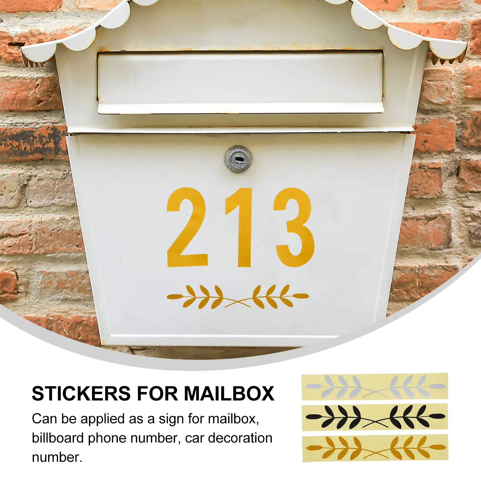 

15 Pcs Reflective Mailbox Stickers Waterproof Leaf Decor Decals Outdoor Use Heat Resistant Smooth Surfaces Garden Supplies