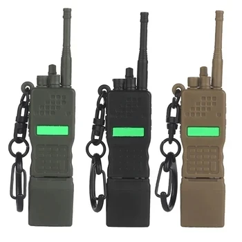 PRC152 Walkie-talkie Model Keychain With Detachable Radio Battery Compartment For Backpack Key Ring Collection Accessories