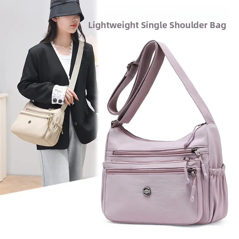 

Faionable большая нейлоновая сумка через плечо Capaci для женщин, новинка 2025, многоэтажная сумка через плечо Sle, подходит для ежедневного использования