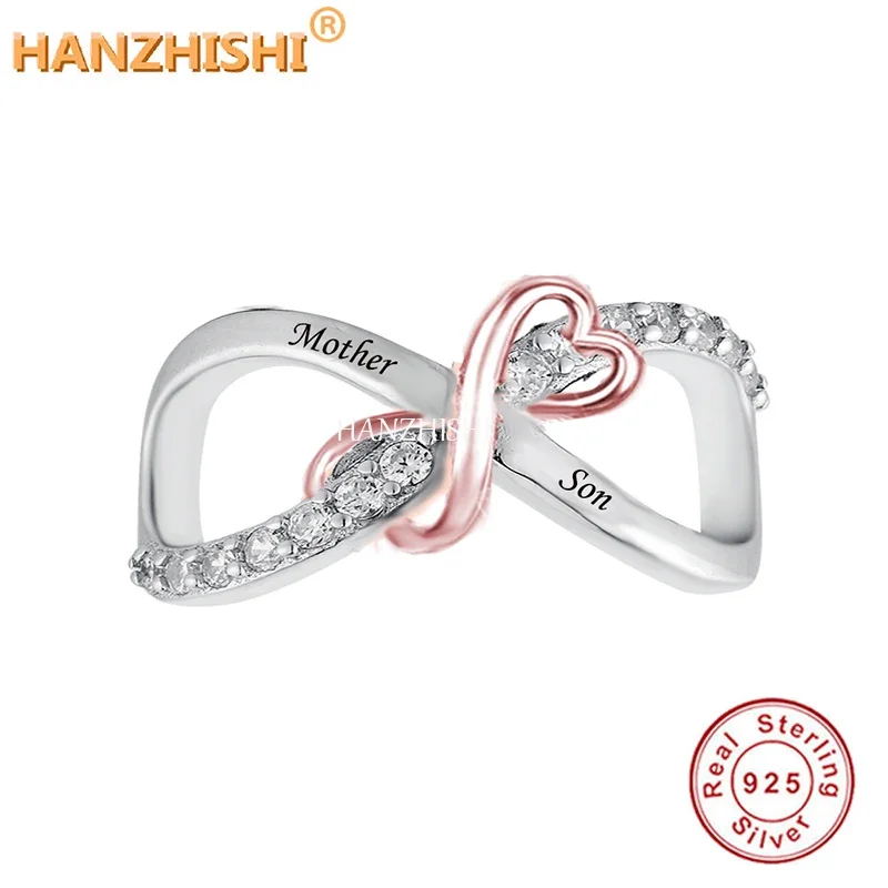 

Mother Son Infinity Bead Charm 925 Sterling Silver Fit All Major Brands of Bracelet Necklace Jewelry Birthday Gift Berloque