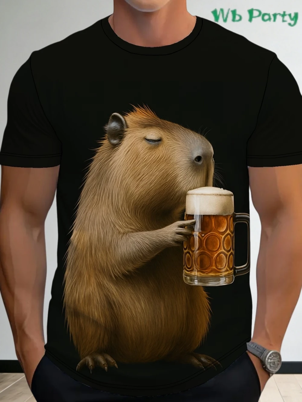 

Мужская одежда, одежда с 3D принтом, забавная капибара, графическая милая животная капибара, мужские футболки, летние повседневные модные свободные мужские футболки, топы