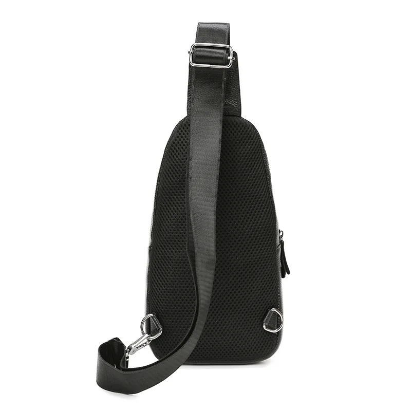 حقيبة صدر جلدية كاجوال عصرية للرجال، حقيبة كروس من جلد البقر عالي الجودة، حقيبة ظهر، حقيبة هاتف محمول متعددة الوظائف