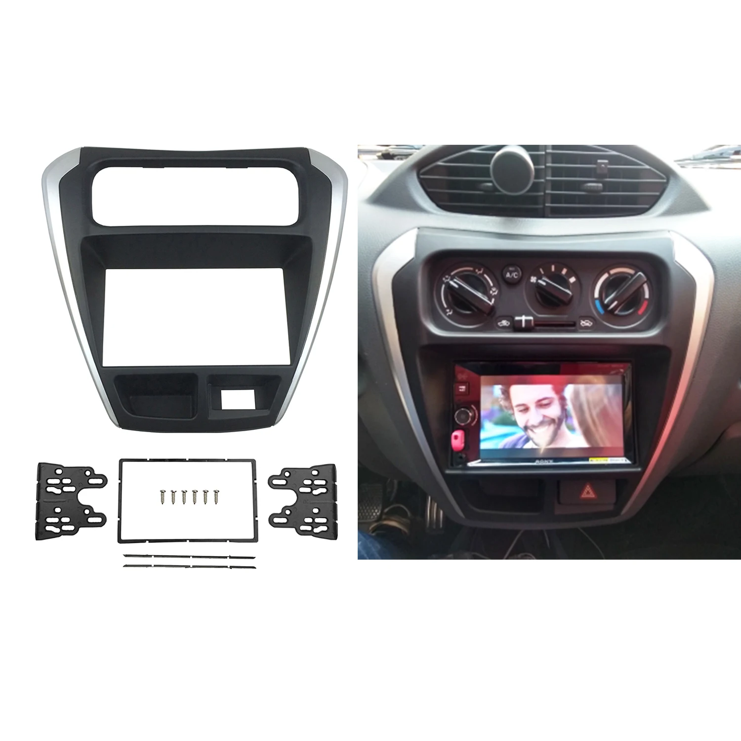 Double Din Fascia for SUZUKI-Maruti Alto 800 2015 Radio DVD Stereo CD Panel Dash Mounting Installation Trim Kit Face Frame Bezel