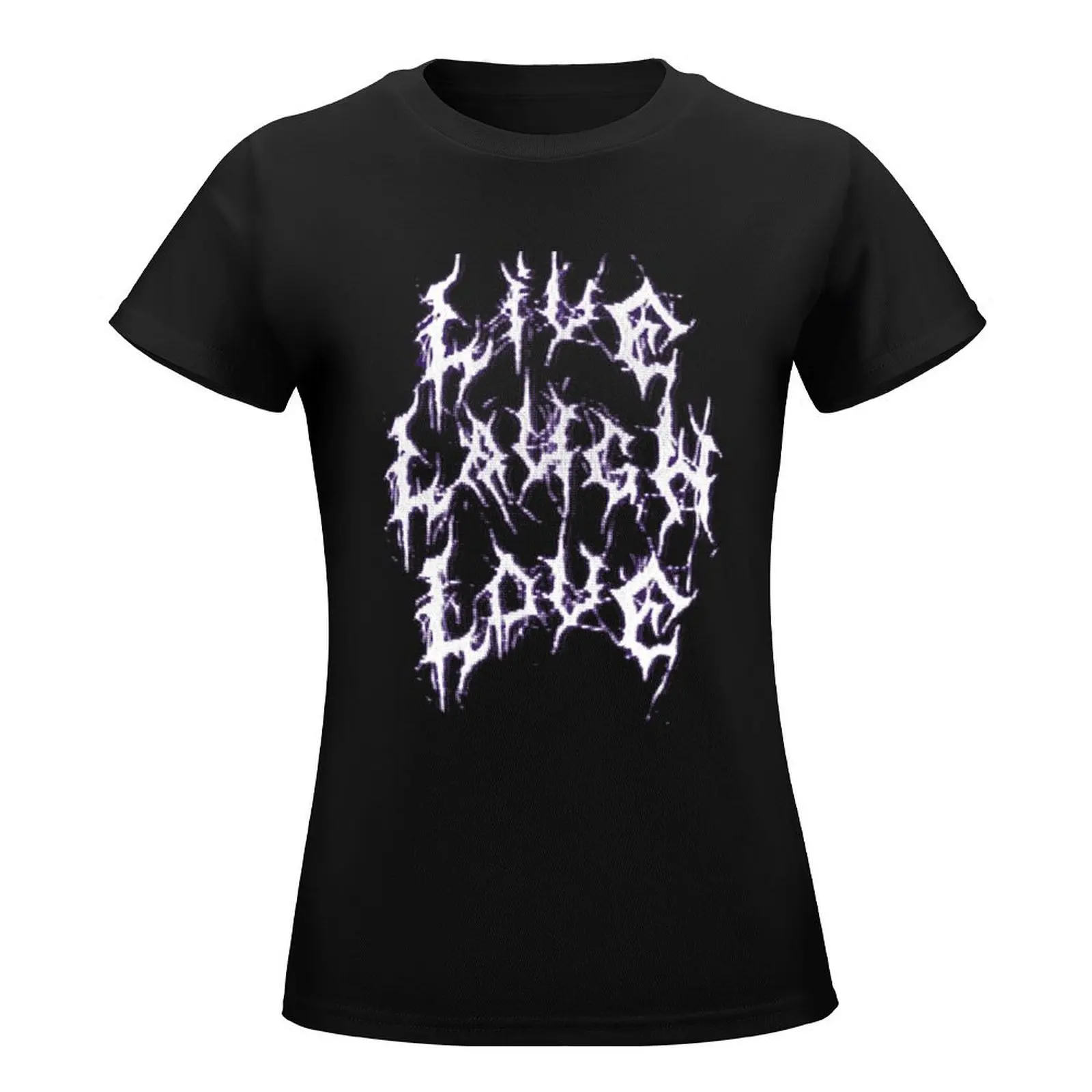 Live Laugh Love Death Metal T-Shirt cute clothes graphics lady clothes Female clothing plain t shirts for Women