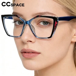 Fashion Large Size Cat Eye Eyeglass Frame For Women Anti Blue Light Computer Glasses Leopard Optical Spectacle Frame 56443