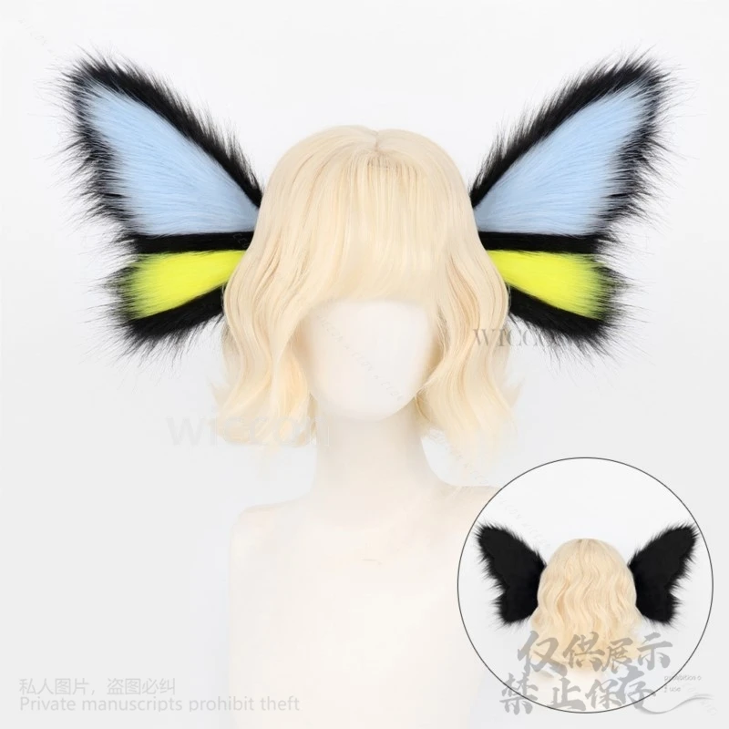 Furry Cosplay Furrysuit Anime Hair Accessory Animal Ears Foxes Butterfly Headband Hair Clip Cute Plush Headdress Cos Customized view 4