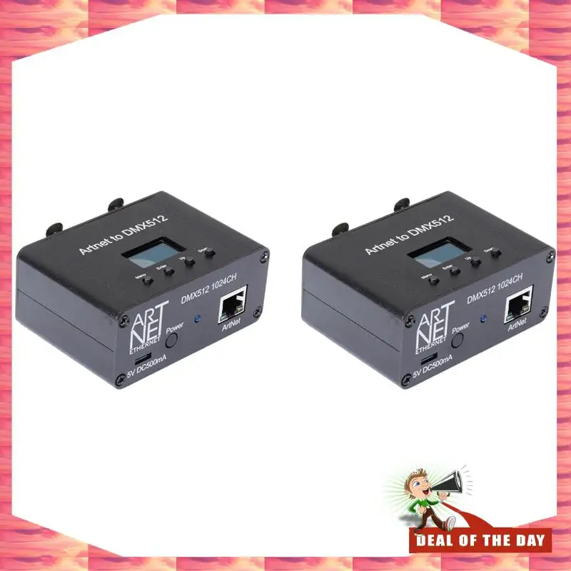 

24-Hour Delivery 2X Artnet DMX 512 Ethernet Lighting Controller Interface,2 Universe