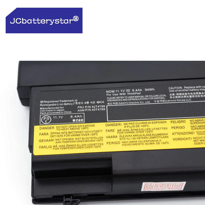 JC Original 42T4799 42T4798 Battery For Lenovo ThinkPad E40 E50 E420 E520 T430 T420 T410 SL410K SL510 T510 W510 E520 L410 L512