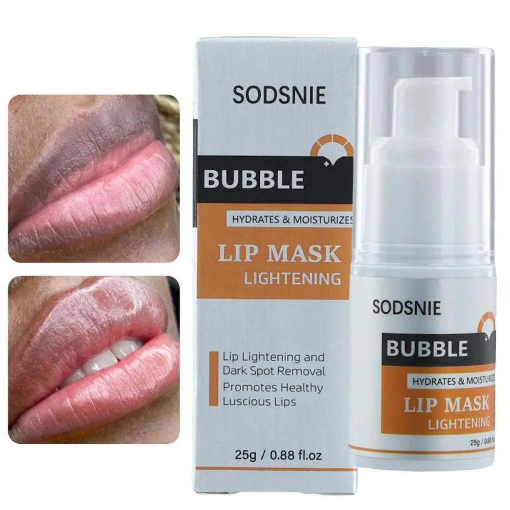 Bubble Verhelderende Lip Masker Voedende Repareren Lip Droog Weerstaan Verwijderen Lichter 25G Scheuren Lip Pigment Whitening Lijnen Auto S4U3