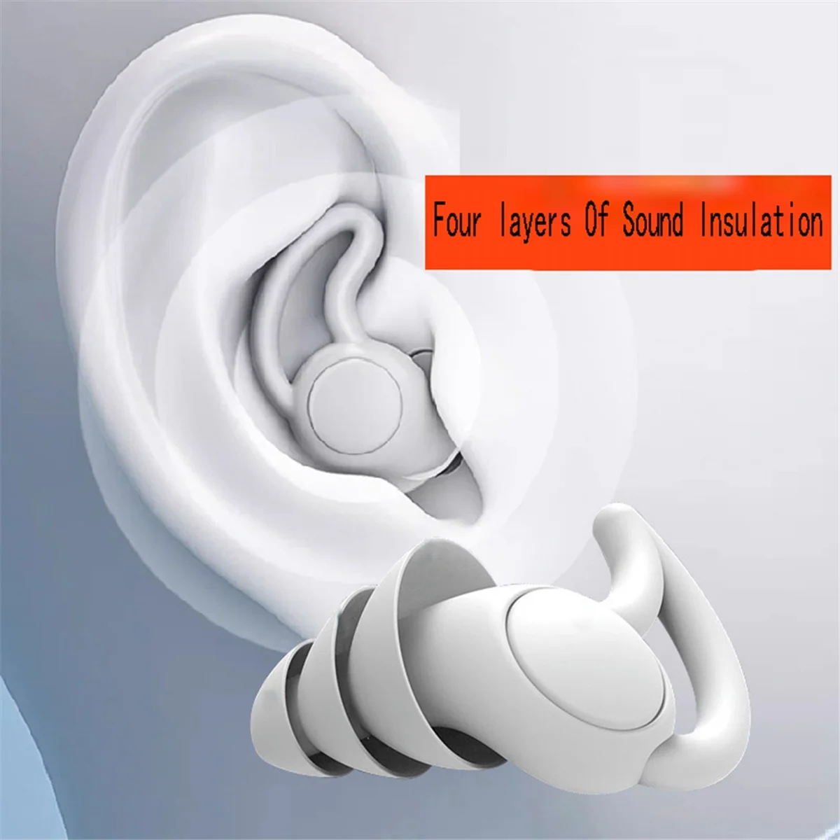 A71P 1 Pair Earplugs Comfortable Cone-Shaped Travel Sleep Noise-Proof Earplugs Sleep Sound Ear Protection Black