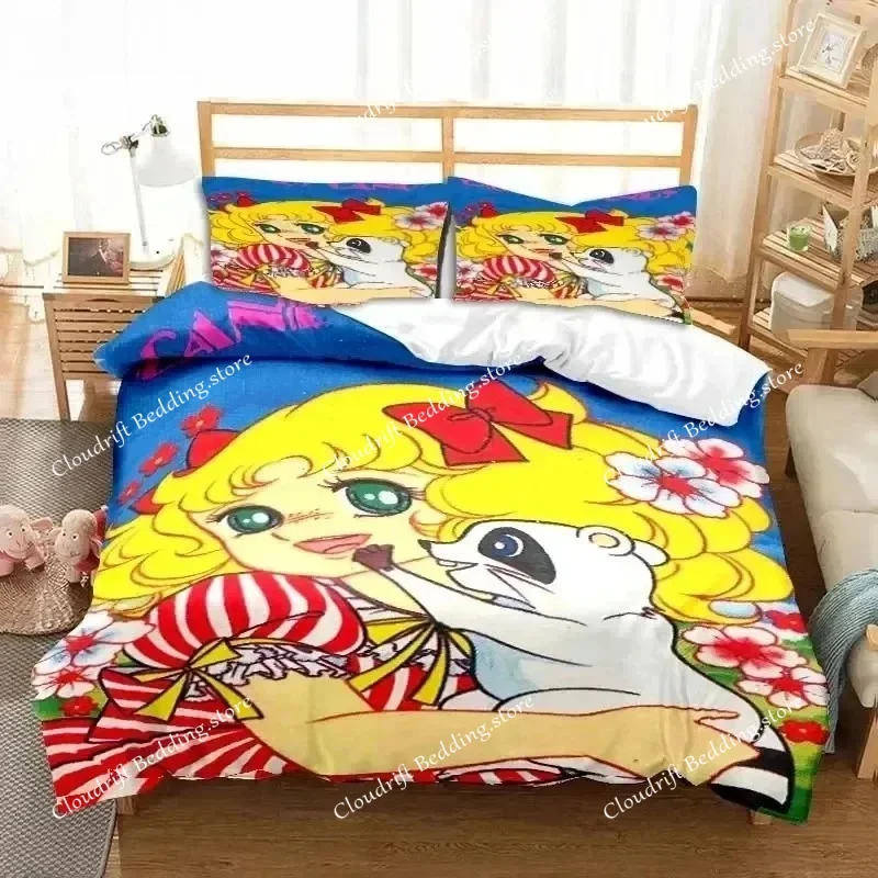 

Manga Candy Candy Bedding Set Duvet Cover Bed Set Quilt Cover Pillowcase Comforter King Queen Size Boys Adult Bedding Set