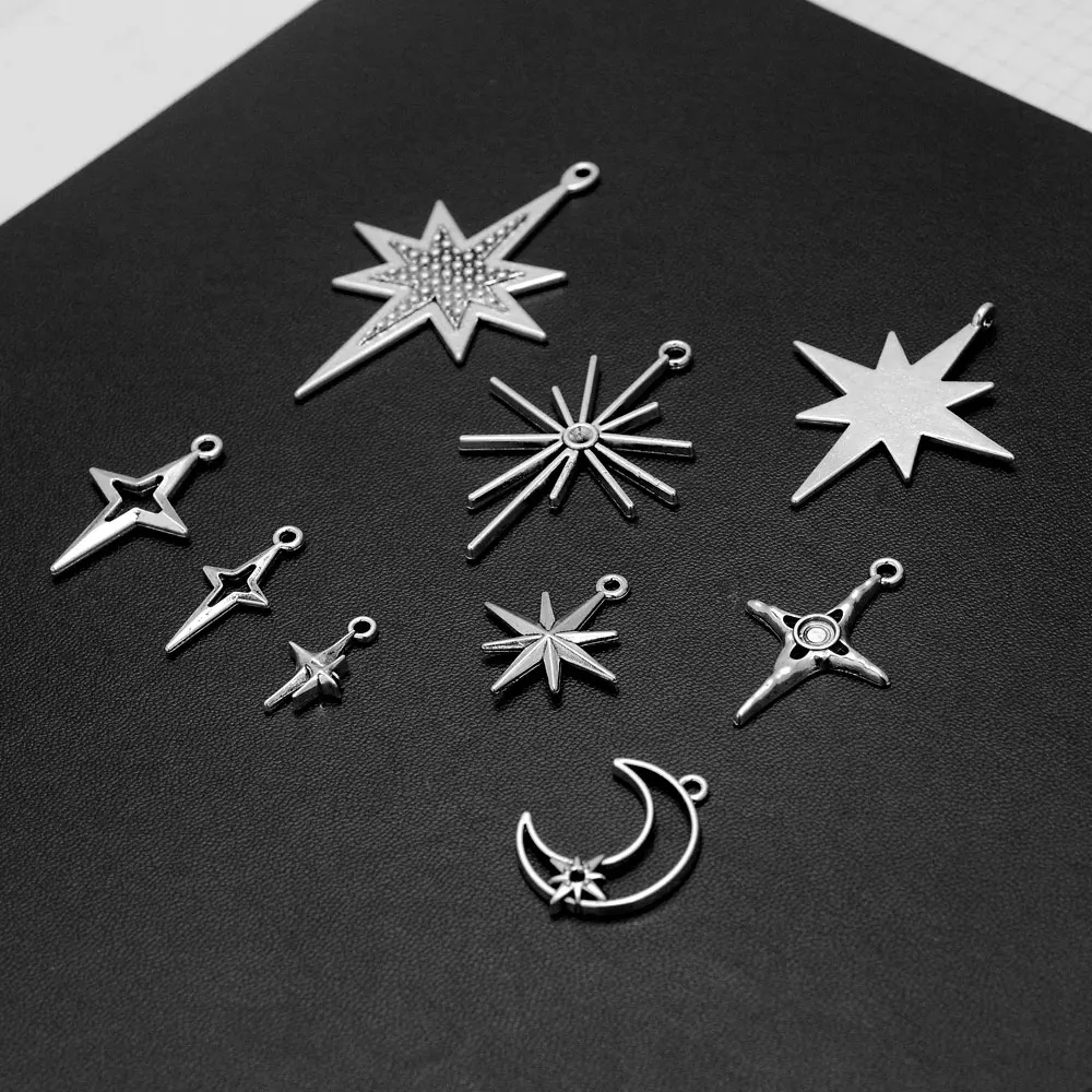 8-90pcs/lot Cute Astral Charms Mini Morning Star Pendants For DIY Jewelry Making Finding Supplies Accessories