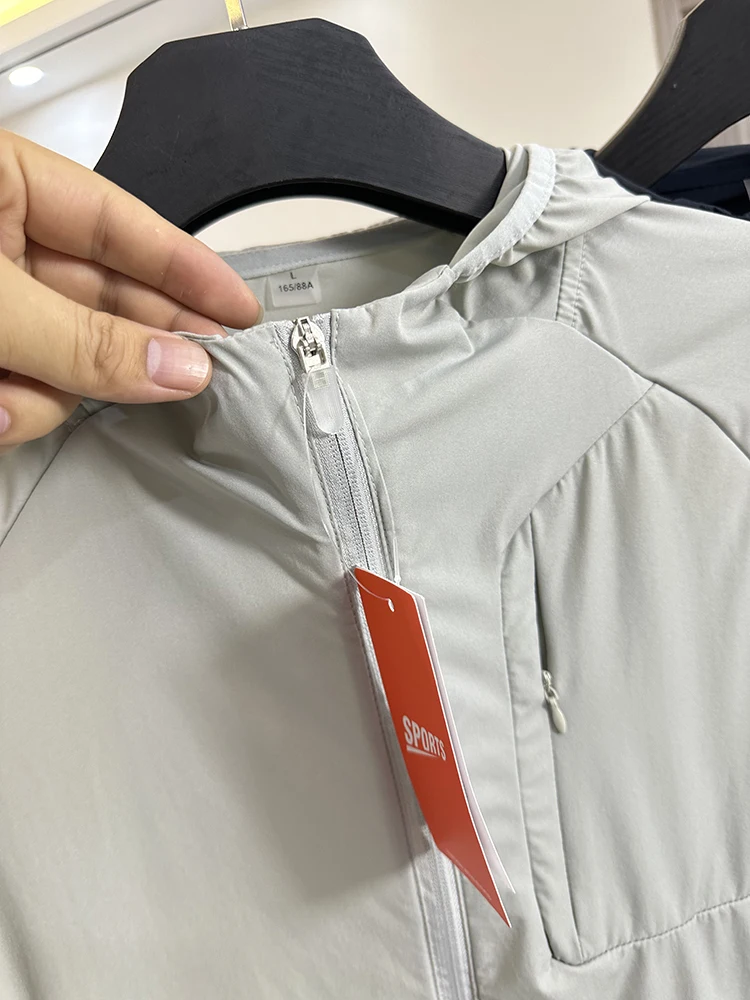 

Легкая мужская весенне-летняя повседневная верхняя одежда с капюшоном Qui Dry Cool Feeling Sun Protection Jaet, дышащая верхняя одежда