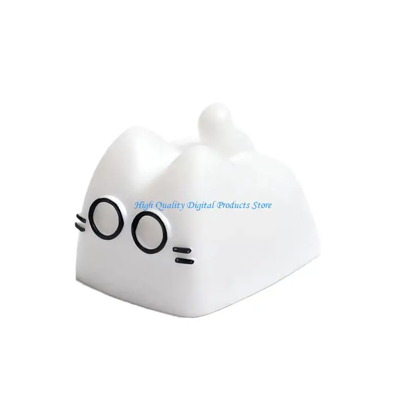 U2JE Resin Keycap With Curved Tail Cats Design For Mechanical Keyboards Customization