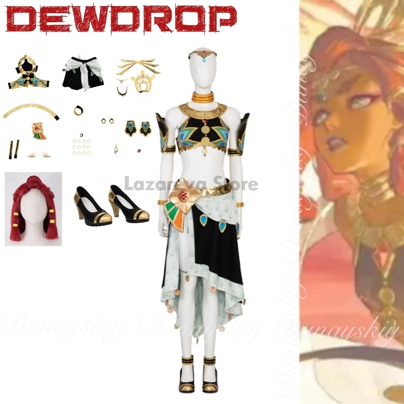 

The Kingdom Game Tears Princess Dewdrop Cosplay The Leader Of The Race With Ethnic Costumes And Magenta Wig Costume Full Of Suit