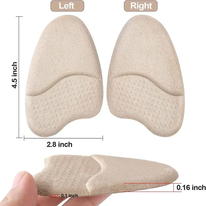 Cushion Pads for Women High Heels Shoes Silicone Gel Forefoot Pad Inserts Anti Slip Foot Pain Relief Pads Sandals Shoe Insoles