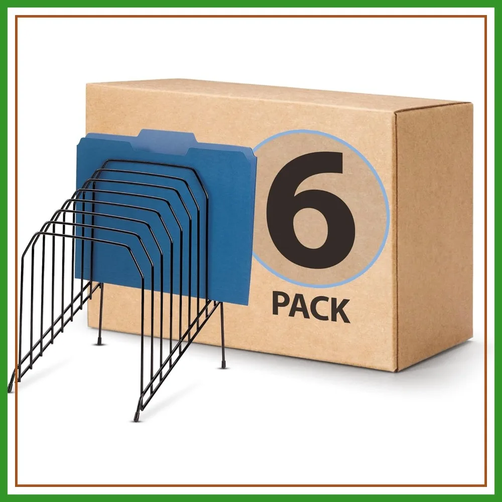 

Large Incline 8 Compartment Wire Caddy, Black, 8.5x10.375x12.625 Inches (Pack of 6)
