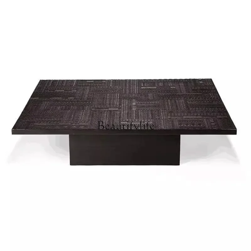 

GNordic ретро элитный журнальный столик из цельного дерева в индустриальном стиле, проживание в семье, вилла, большая квартира, квадрат ручной работы