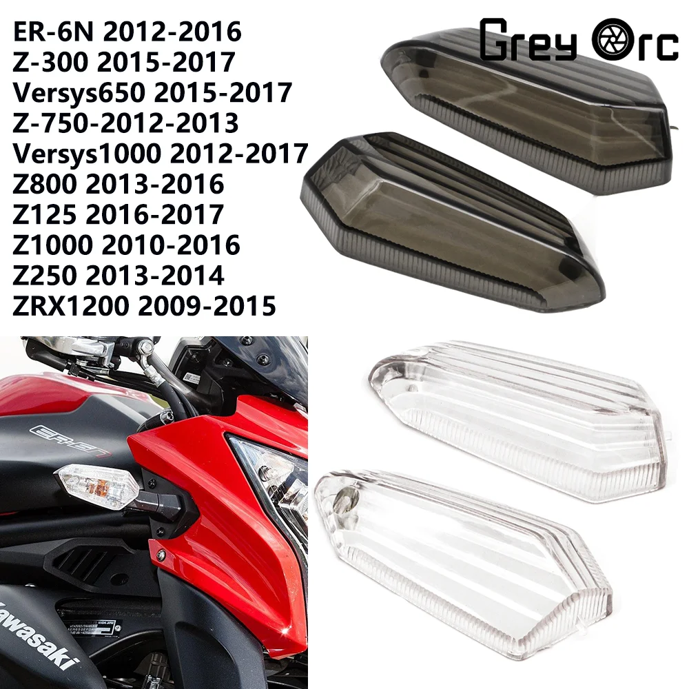 Motorcycle Turn Signal Housing Protective Cover For Kawasaki ER-6N Z125 Z250 Z300 Z750 Z800 Z1000 ZRX1200 Versys 650 1000