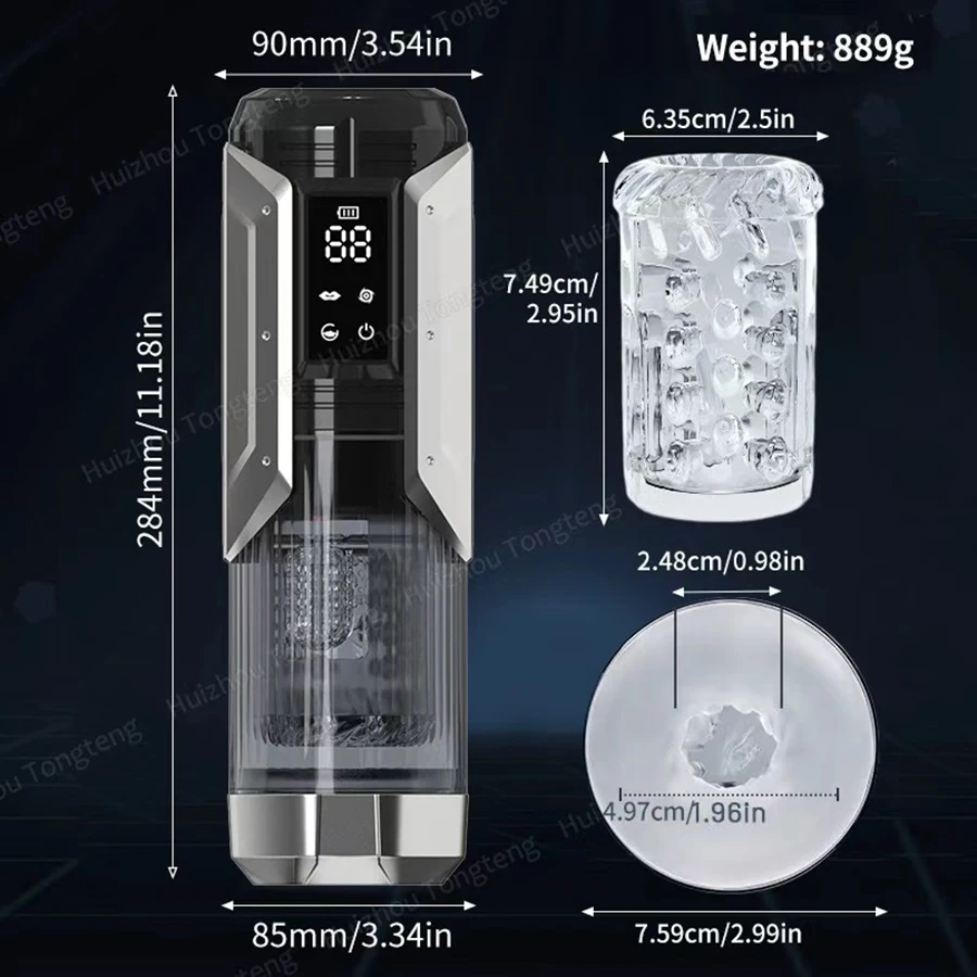Male Automatic Masturbator Cup Penis Pump 7 Thrusting Rotating Vibrating Sucking Licking Modes Pussy Blowjob Sex Toys For Men view 6