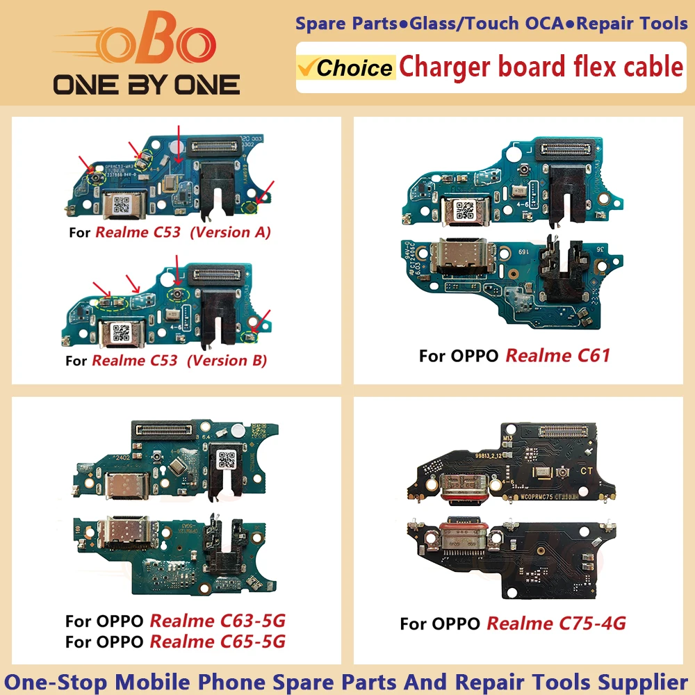USB Charging Dock Board For Oppo Realme C51 C53 C55 C61 C63 C65 C67 C75 4G 5G Charger Socket Port Connector Flex Cable (1PC)