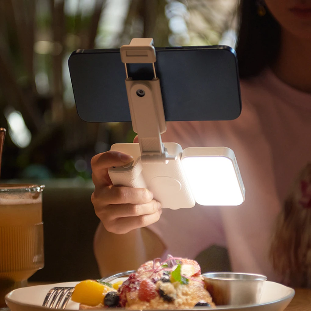 Portable Bluetooth Selfie Stick, Anti-Shake Stabilizer for Live Streaming, Vlogging, Travel & Photography (Mini Phone Mount)